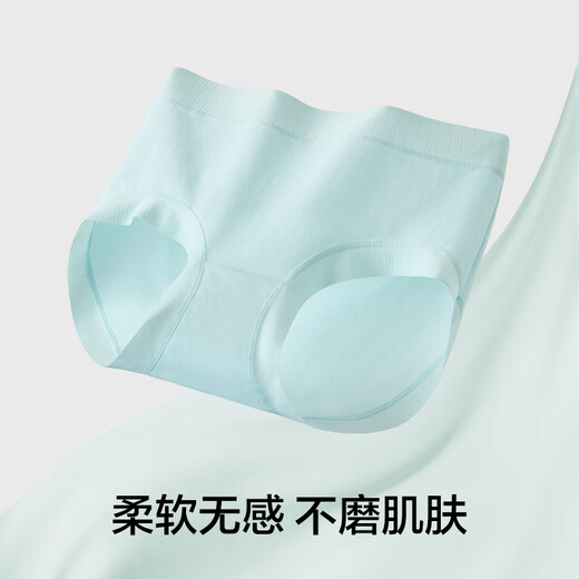 Youkeshu Pure Cotton Girls Rear Cotton Full Cotton 10A Antibacterial Mid Waist Breatable 2025 NUEVAS PULAS DE ALMENTAS 'PIELA DE ALMENDO + OXYGEN AZUL + ROSA LIGHTA L