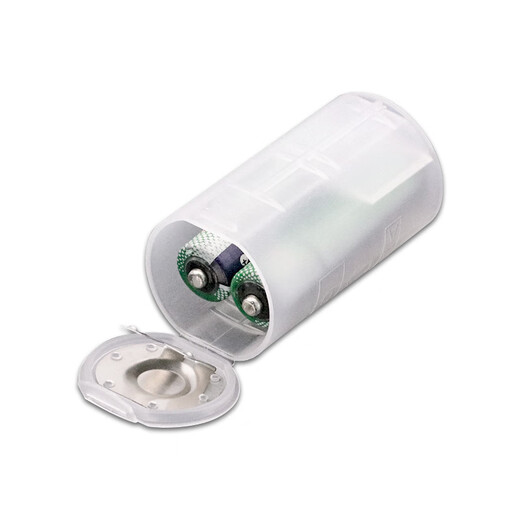 Dafuri No. 5 to No. 1/2 battery converter No. 7 to No. 5 emergency conversion barrel, negative electrode with copper bottom AAA to AA/C/D No. 5 to No. 2 PP environmentally friendly material (2 pieces)