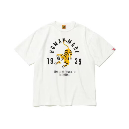 Zhidoudou Spot Nigo Japanische Trendy Brand Human Human hochwertiger Bambus gemeinsame Baumwoll-gedruckte Kurzärmer-Männer- und Frauen-T-Shirt 3882 White S