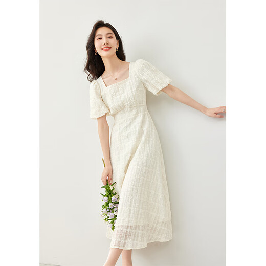 Vanciman Robe française haut de gamme pour femmes 2025 Été Nouveau style marge de taille collat