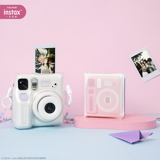 Fuji instax miniSE one-shot instant camera travel smart photo gift white package 1 official content + white border 20 photos + drawstring pocket