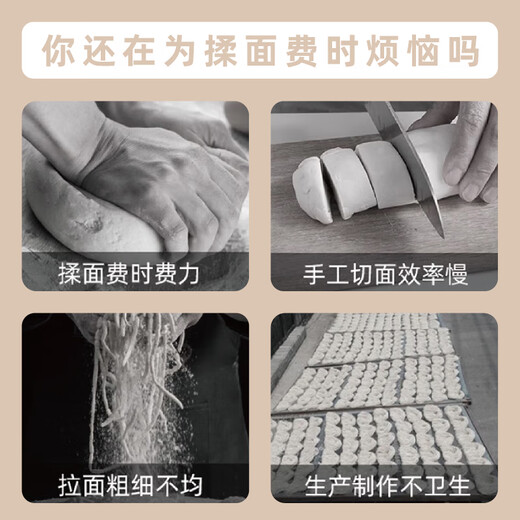 Máquina de prensado de fideos jingyan fideos domésticos fideos prensados ​​de fideos que transportan a mano pequeñas máquina multifuncional de fideos prensado manual de artefactos de fideos y rolling bola de masa dumpling máquina [calidad de exportación] se pueden presionar tres tipos de fideos engrosados ​​en espesas 304 stitebe inales