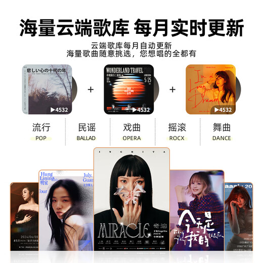 InAndOn音王 点歌机一体机 家庭ktv点歌台音响套装 卡拉ok点唱机 高清触摸屏点歌台  智能语音点歌设备 台式一体机+音响+功放+1T【黑色】