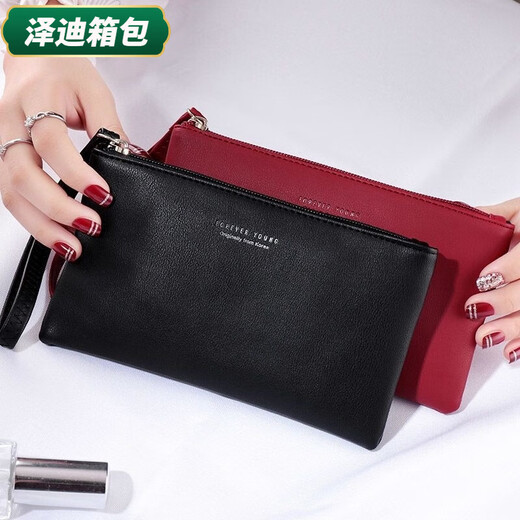 Yunluo Clutch Bag für trendy und vielseitige weiche Leder-Brieftasche von Frauen für Frauen-Mobiltelefontasche modische einfache Frauen kleine Tasche Leichtes Militärgrün Modell XYA96-31