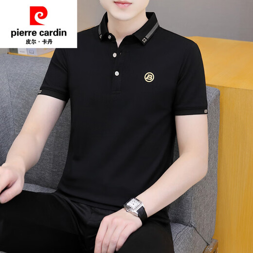 皮尔卡丹（pierre cardin）纯色翻领短袖Polo衫男士夏装体恤上衣青年半截袖T恤2025年新款 白色QY682  透气 2XL 体重145-165斤