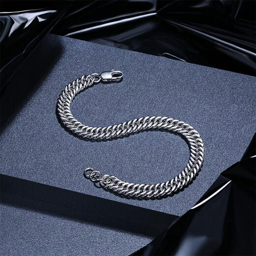 Saturday Fortune (ZLF) pt950 platinum bracelet men's fashion trendy brand platinum bracelet personalized Cuban bracelet men's T sold out 19cm-38.17g