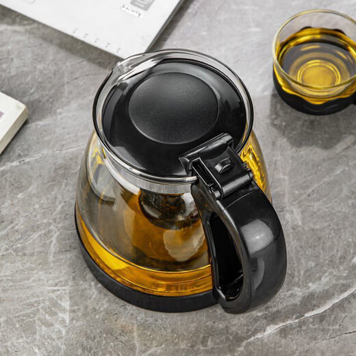 Mengting glass teapot heat-resistant glass large capacity herbal teapot 304 stainless steel filter liner 1900ml