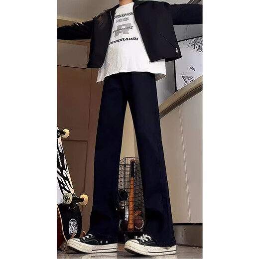 Poum Willow Scimitar Jeans Spring and Automne et Summer American High Street Straight Slim Pantal