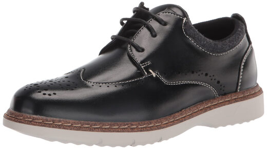 Stacy AdamsSTACY ADAMS Boys' Synergy Wingtip Lace Oxfords, Black, 4.5 Olds Black 4.5 Olds