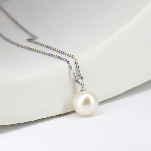 Pingyan North Sea grown freshwater pearl pendant single bright light 10-11mm white freshwater pearl pendant