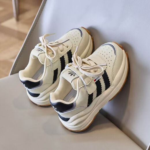 S.Sofea Kinderweiche einzige weiße Schuhe für Jungen und Mädchen Frühling und Herbst Neue Freizeitsportschuhe für Schüler 9901 Meter schwarz 26 / Inner Länge 16,2 cm