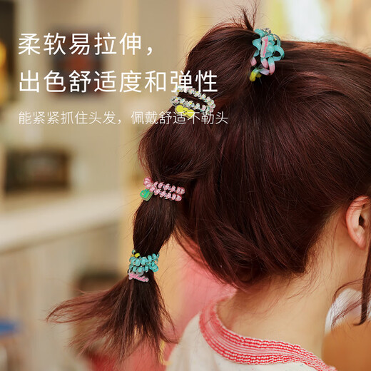 TELETIESxTYAKASHA塔卡沙联名美国进口电话线发圈泰莉面包TT圈发饰发绳 【花园派对】L-679（3条）
