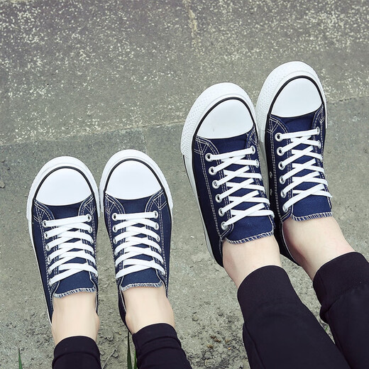 Europäisches Pastoralpaar Leinwandschuhe für Männer 2025 Sommer New Low Top Casual Sports Schuhe für Männer trendy und vielseitig (PJ) 6621 Blue 41