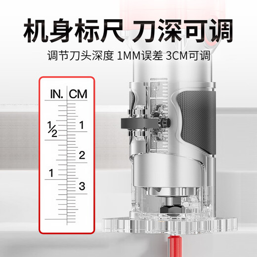 CIAA Germany woodworking edge trimming machine multi-functional aluminum-plastic plate slotting electromechanical wood milling and engraving machine edge grinding machine small gong machine aluminum body model 15 milling cutters + 5-piece set + plastic box