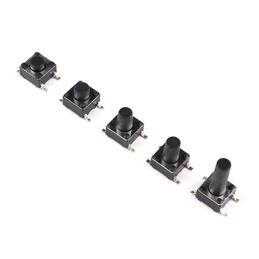 Zejie tact switch 6*6*5/6/8/9/13mm micro button button 4-leg vertical patch high temperature resistance 9mm (20 pieces)