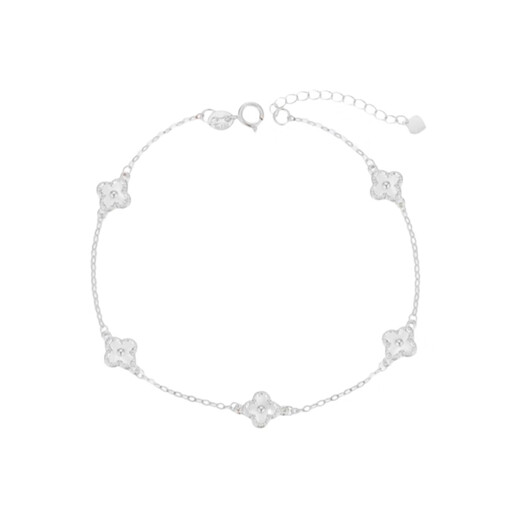 OeinOEIN2025 new lucky four-leaf clover exquisite sparkling laser niche 18K gold adjustable women's bracelet gold yellow