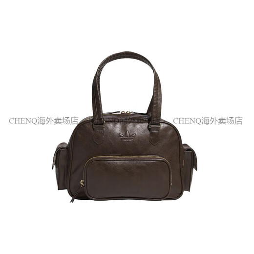 阿迪达斯 （adidas）三叶草运动休闲复古PU单肩斜挎手拎包JV9277JV9284JV9283 黑色JV9276 (正品)