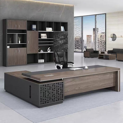 New boss desk simple modern executive desk executive manager desk president office desk and chair combination office furniture 1.6 meters boss desk