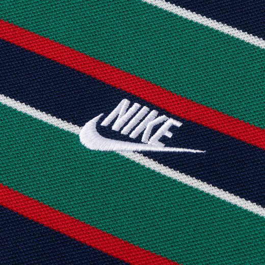 
Nike (NIKE) lapel polo shirt men's summer pure cotton breathable stripes business work casual top men's versatile T-shirt FN3897-410 L /175/92A