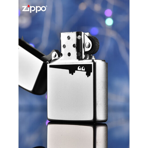ZIPPO打火机创意防风之宝煤油火机偷看小鬼礼盒套装送礼物 偷看小鬼【单机无油】DY9902DK