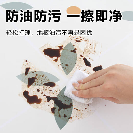 何佳功厨房地板贴自粘防水防滑地砖贴纸地面卫生间加厚耐磨瓷砖贴纸翻新 2米*60cm宽加厚地板贴D826