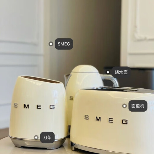 SMEG Multifunctional Retro Toaster Toaster Toaster Home Heating Breakfast Machine Pure White 4-Slice Toaster