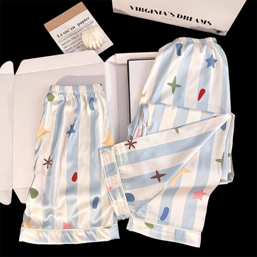 Également réservé avec Internet Celebrity Big Nose Dog Women's Ice Silk Pyjamas pour un pantalon à manches courtes fines