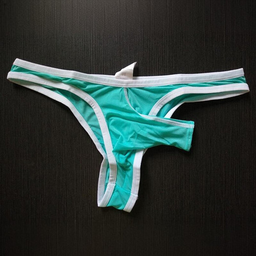 Ziwuqian Summer Elephant Trunk Men's Underwear Thin Ice Silk Men's Thong Translucent Front Opening Elephant Trunk Shorts Trendy Skin Color M1/2 Waist Width 33CM One Size