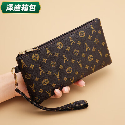 Yunluo Fashion Retro Handheld Women's Bag Coin Purse Women's Clutch Women's Handbag Fashion Versatile Women's Mobile Phone Small Bag 212 Coffee Color