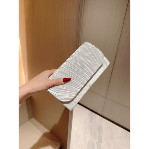 Woodpecker (TUCANO) 2025 Celebrity Dinner Clutch Women's European and American Small Bag with Evening Dress Handbag Evening Cheongsam Clutch Silver