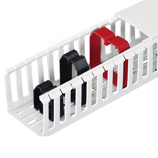 Customized plastic wire duct low smoke halogen-free square flame retardant insulated wiring duct electrical box cabinet gray PC+ABS wire duct L-UD/R VD/R