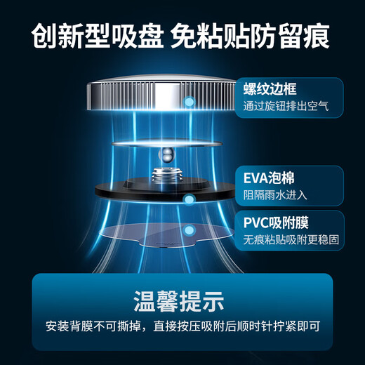 耶格尔【德国】小圆镜后视镜汽车倒车神器盲区辅助镜反光镜360度吸盘式 吸附款小圆镜【银色一对】