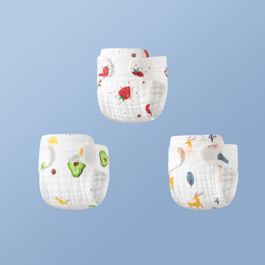 
Liubei baby yarn/diaper cloth Class A pure cotton baby urine ring integrated washable diapers Integrated T-type diaper pants-printed 10 packs 3-9 months-8-15Jin[Jin equals 0.5 kg][M code]