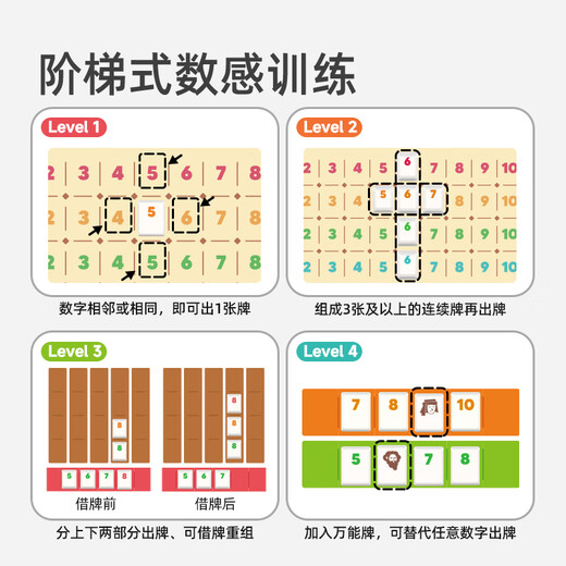
MiDeer children's toys digital card puzzle thinking training parent-child game board game digital card