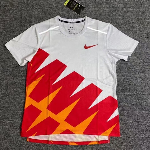 NBA KIDS-NIKE猎鹰速干半袖田径训练服专业跑步猎鹰短跑服装反光网眼速干 耐克-猎鹰背心-灰色【高品质】 M 耐克-M 55-65KG