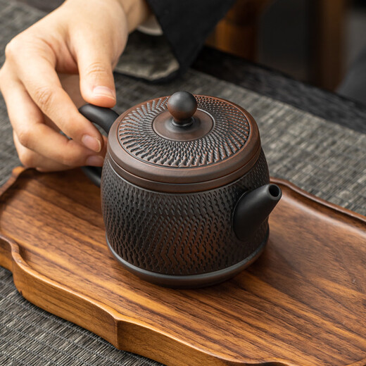 Haofeng 2025 new purple pottery teapot teapot complete tea set set high-end household Xishi teapot Mid-Autumn Festival gift