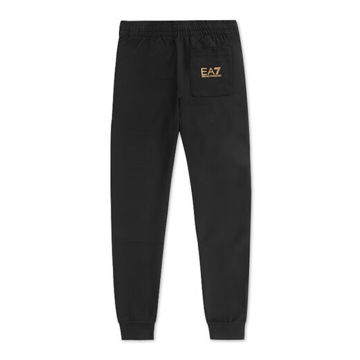 Armani (Emporio Armani) EA7 men's pants 2025 new classic micro-label casual print lightweight breathable comfortable sports pants leggings black gold S