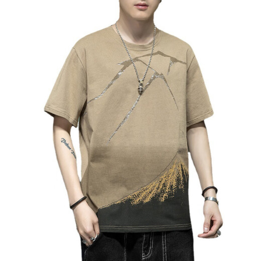 Official website Uniqlo [same style in the mall] short-sleeved T-shirt for men's summer trendy brand ins casual half-sleeved T-shirt Uniqlo (UNIQLO) 829 gray M