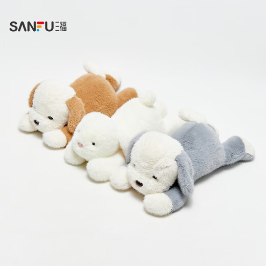 三福趴趴小动物公仔50cm 可爱趣味创意毛绒玩具玩偶500120 棕狗 50-59厘米
