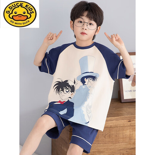 G.Duckkids Little Dragon Dragon pour enfants Pyjamas Boys à manches courtes coton pur Summer Boy garçon dessin animé de la climatisation de climatisation de la climatisation de taille moyenne [Coton pur] 695 Little Milk Dragon 100 cm 8 tailles Hauteur 90-103 Poids 30 Jin [Jin est égal à 0,5 kg]