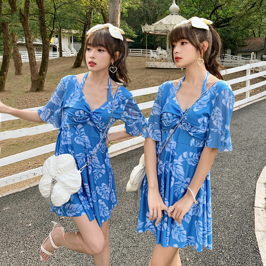 单南卫泳衣女小胸保守遮肚显瘦售完为止低价数量有限游泳池夏季泳装 9920红色 XL