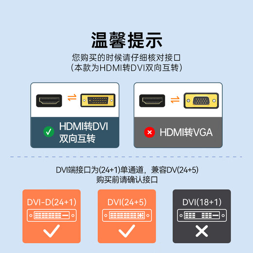 Shanze HDMI zu DVI-Verbindungskabel 4K60Hz DVI zu HDMI HD-Kabel Zwei-Wege-Mutualumwandlungs-Laptop-Projektor-Monitor Video Conversion Cable 3M DH-8030