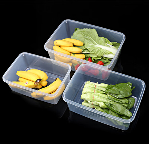 Chuge quality high-quality plastic storage small fresh storage box large refrigerator frozen kimchi hotel sealed food with high temperature resistance seal [45.5*32*21.5 cm] 21 liters