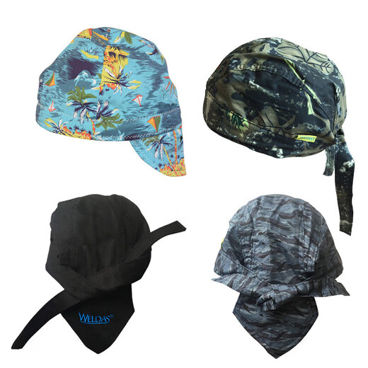Oumanruoli headscarf pirate hat head cover breathable anti-scalding hat magic summer fire fox coconut wind sweat-absorbing pirate hat welder 23-3519Cubic cap not adjustable head circumference about 56cm