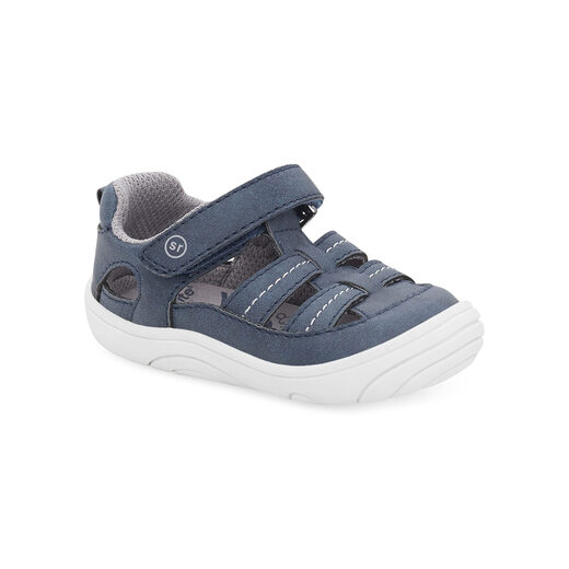 Stride Rite 360 Lightweight Breathable Comfortable Anti-Slip Sandals for Infants and Toddlers Amos 3.0 Velcro Casual Sneakers for Boys and Girls Navy 6 Infant