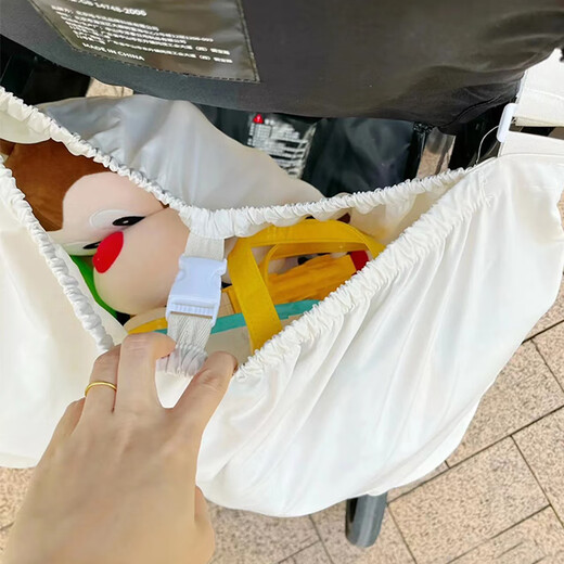 CLCEY婴儿推车挂包置物神器母婴外出收纳包妈咪包遛娃放奶瓶尿布储物袋 米色小熊*超大容量 尼龙防水布