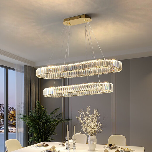 Oupuyuxing Oupu Iluminación OPPle2025 Nueva iluminación OUPU 2025 Sala de estar y comedor NUEVOS CANTRILLIEROS DE CRISTALES LED 1W D Modelo 6623-800-Tres Color Cambio de cambio de luz Cambio