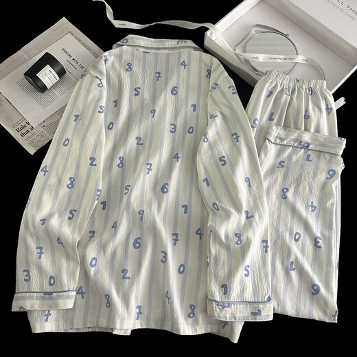 Pajama para hombres para la primavera y otoño de los hombres y el otoño 2025 Nuevo algodón de la nube de algodón largo de estilo delgado de estilo jóvenes de verano.