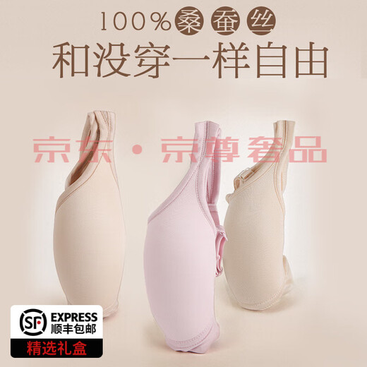 FENTENGG轻奢品牌内衣女双面桑蚕丝 舒适透气 真丝无钢圈透气舒适无痕文 肤色1105（有背扣） M