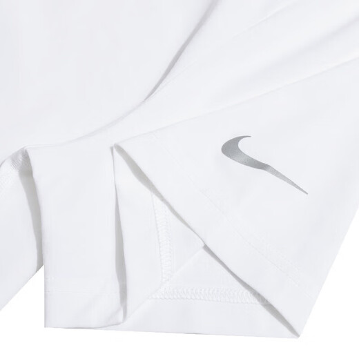 Traje deportivo de secado rápido de verano de Nike (Nike) para hombres, ropa casual de seda de seda de hielo moderna y de moda, camiseta de manga corta HV4882/blanca, Top S